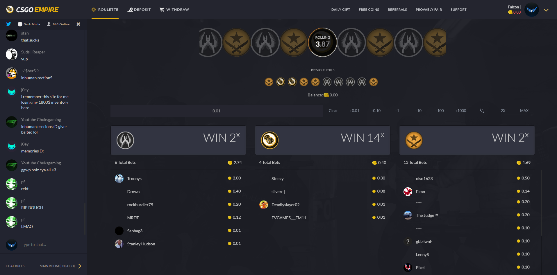 csgo betting sites with free coins